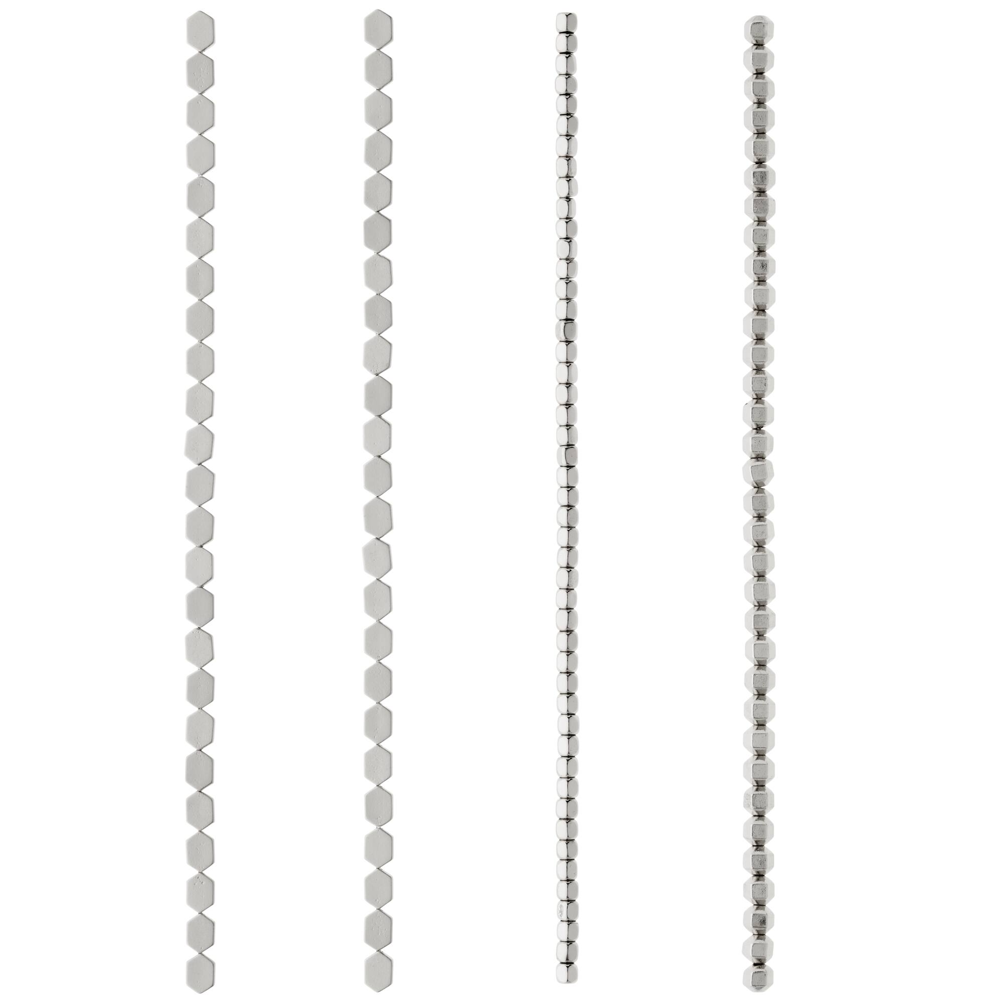 Silver Hematite Mix Beads by Bead Landing™